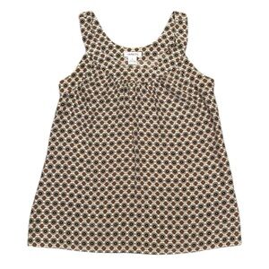 Vintage Harold’s 100% Silk Dotted Paisley Halter Tank Top Cream Tan Red Sz S